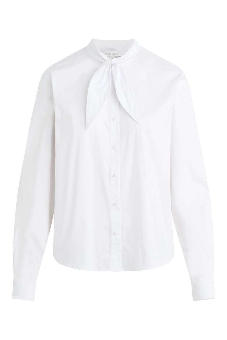 Grateau Cotton Blend Button-Up Shirt, Alternate, color, WHITE