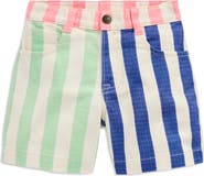 Mini Boden Kids' Stripe Denim Shorts