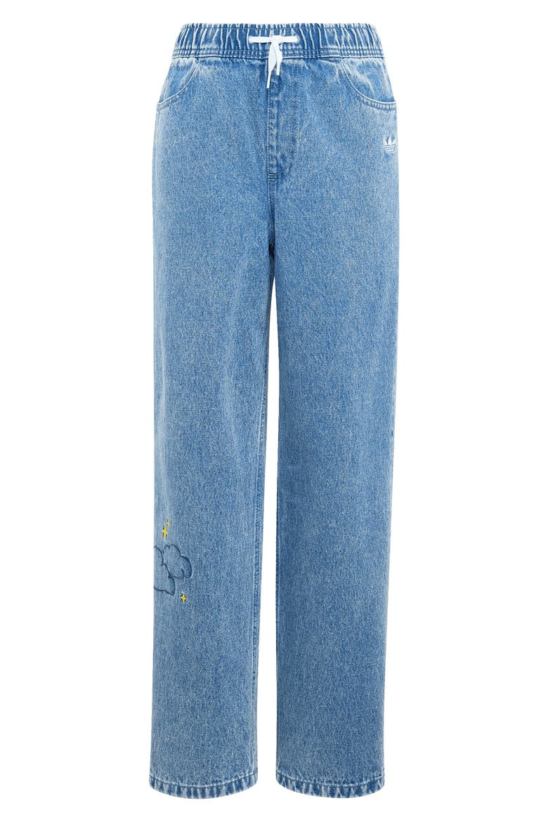 Kids' Originals Cloud Graphic Elastic Waist Jeans, Main, color, LIGHT DENIM