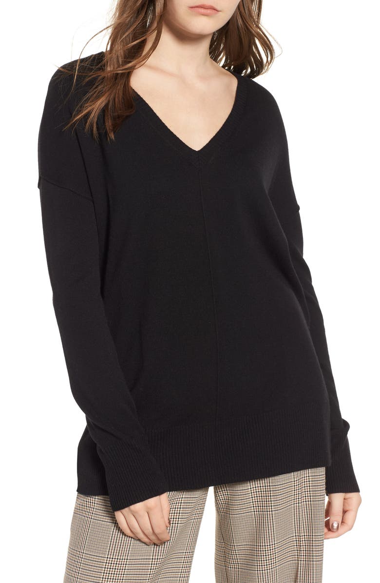 Trouvé Side Slit Sweater, Main, color, 