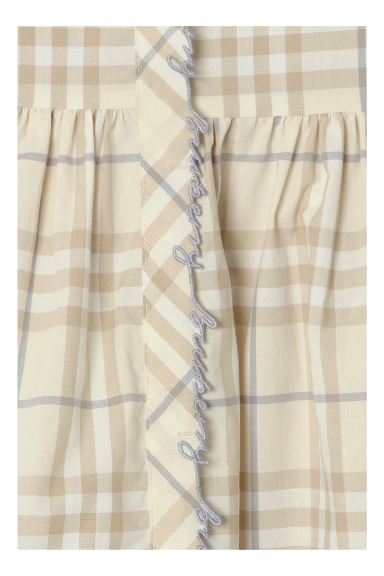 Check Cotton Dress, Alternate, color, Sesame beige
