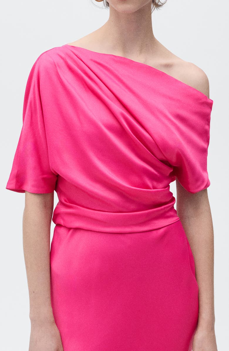 MANGO Off the Shoulder Midi Dress, Alternate, color, 