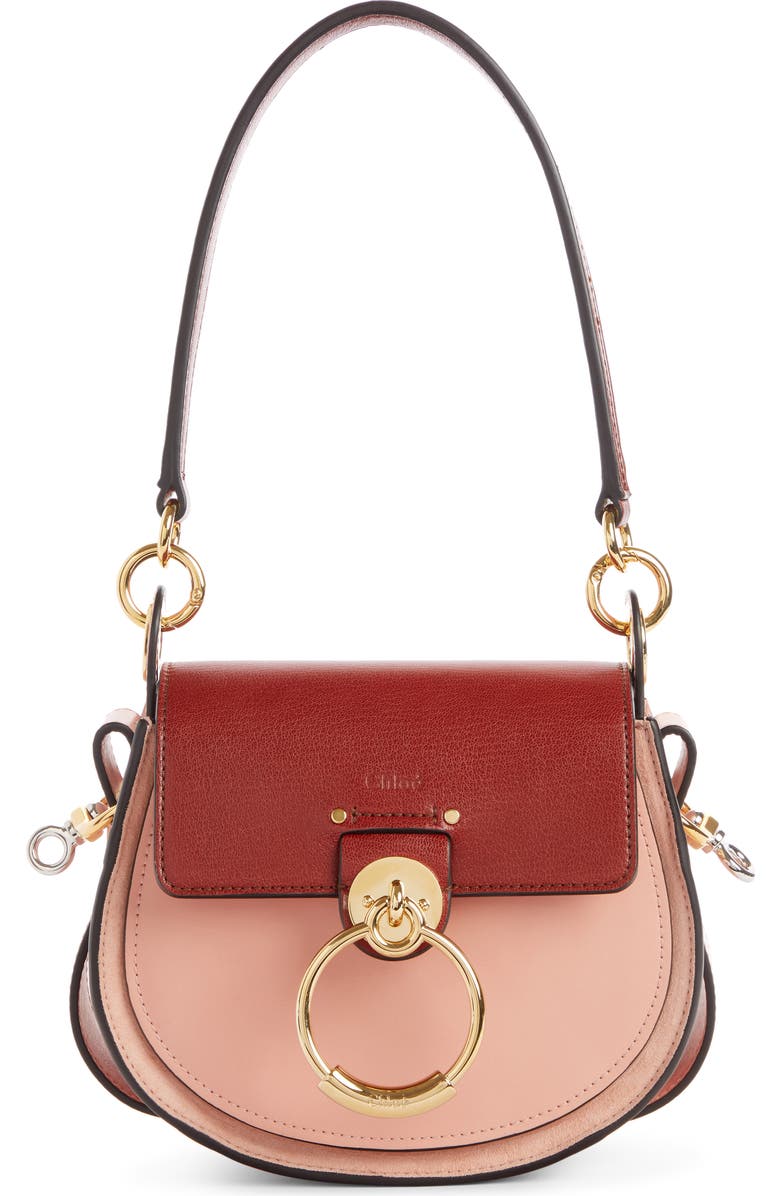 Chloé Small Tess Colorblock Leather Shoulder Bag, Main, color,