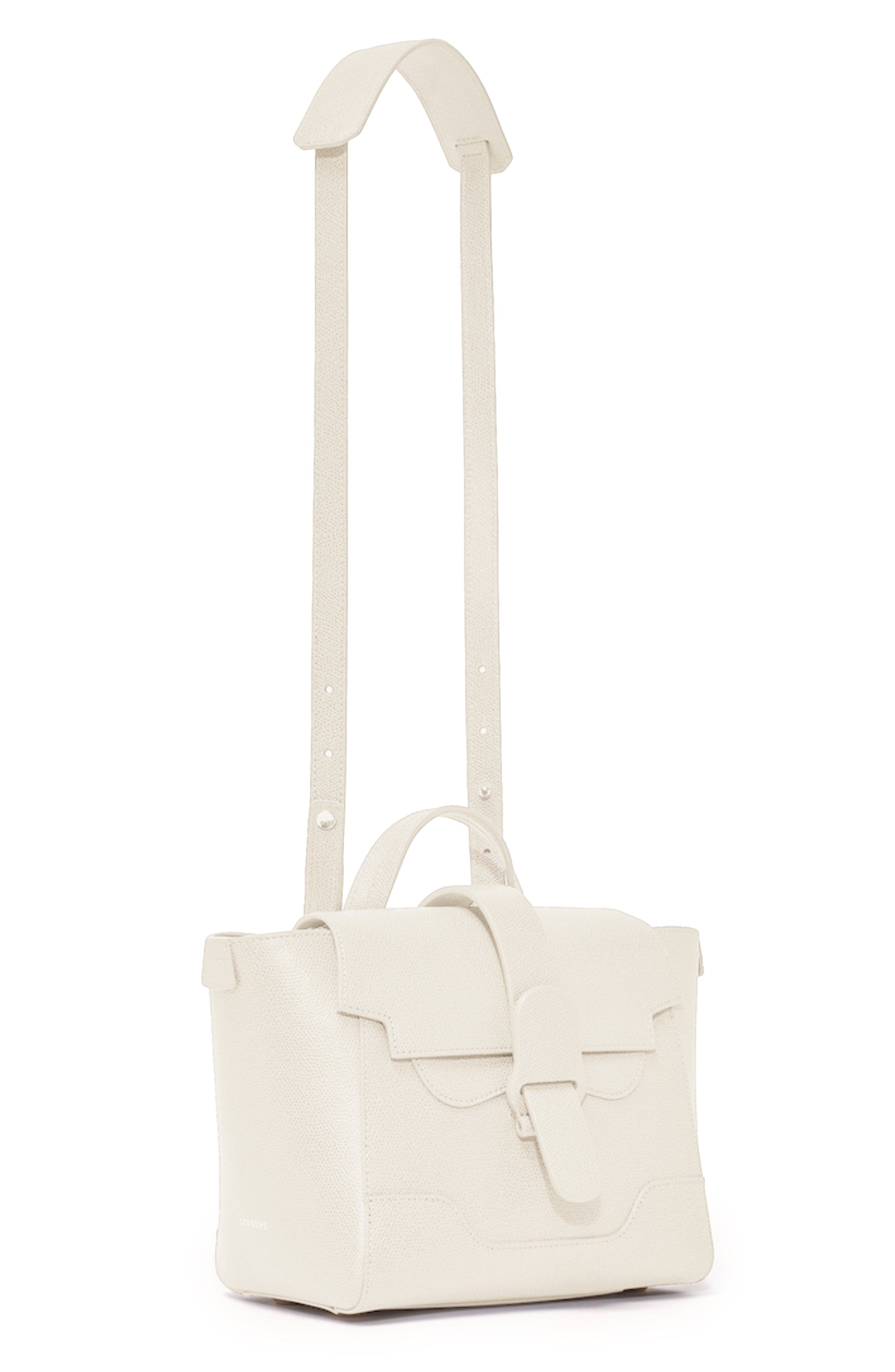 Mini Maestra Pebbled Leather 4-Way Convertible Handbag, Alternate, color, Cream