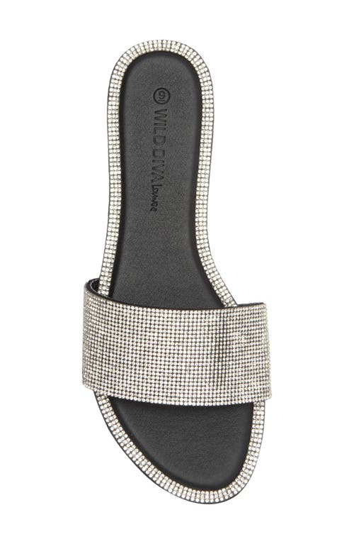 Wild Diva Lounge Roo Rhinestone Slide Sandal