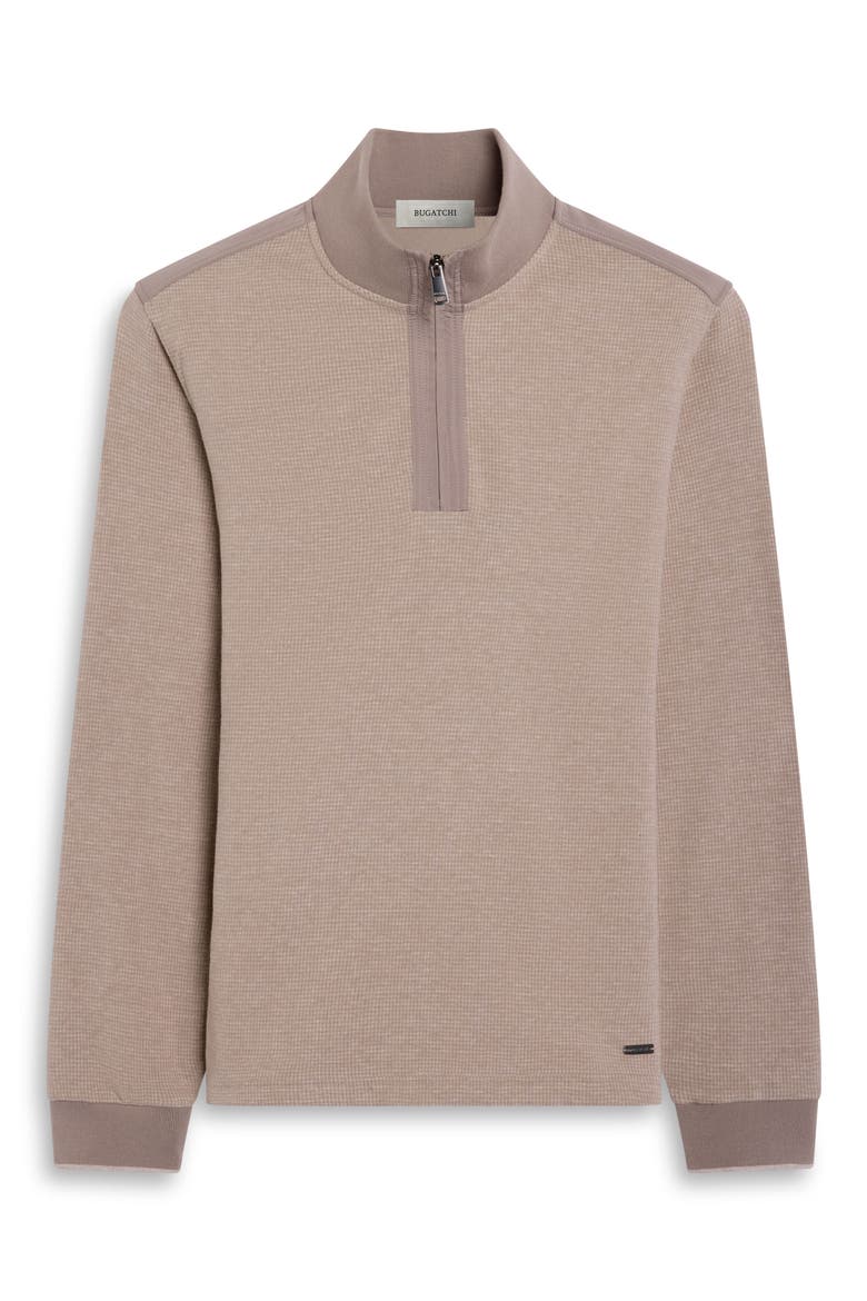 Quarter Zip Knit Pullover, Alternate, color, WALNUT