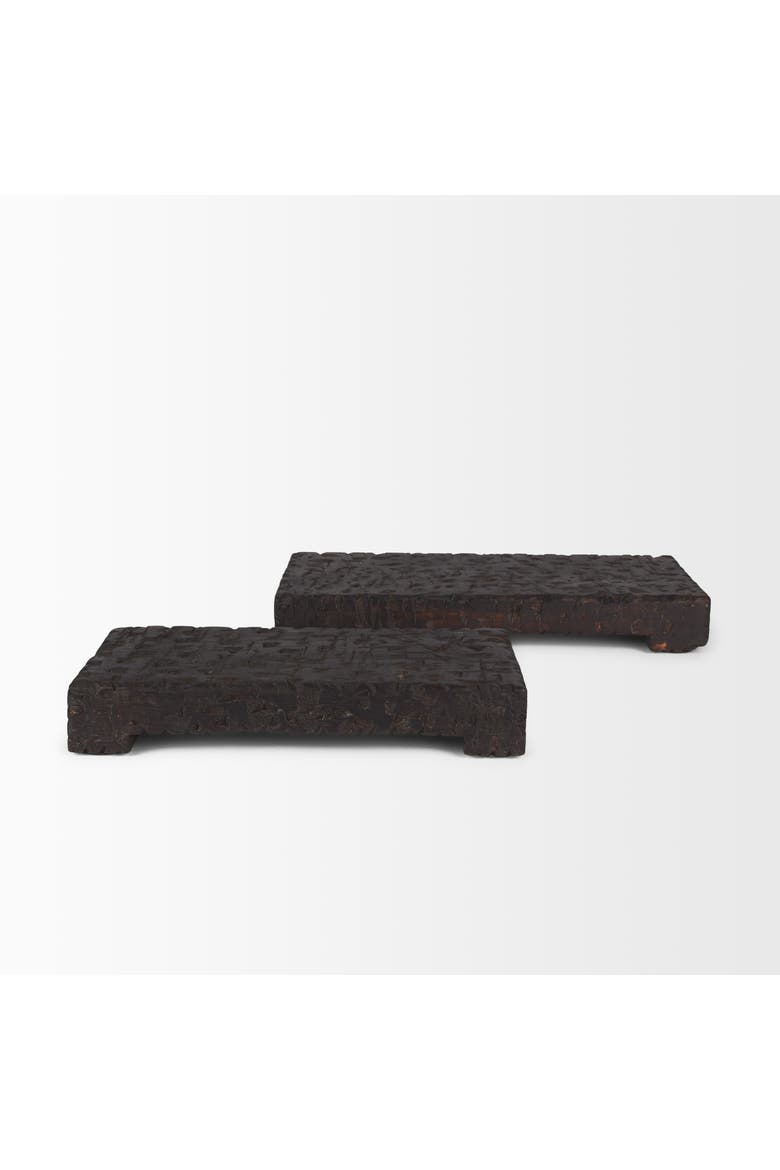 Shira Reclaimed Wooden Riser Set of 2, Alternate, color, Brown