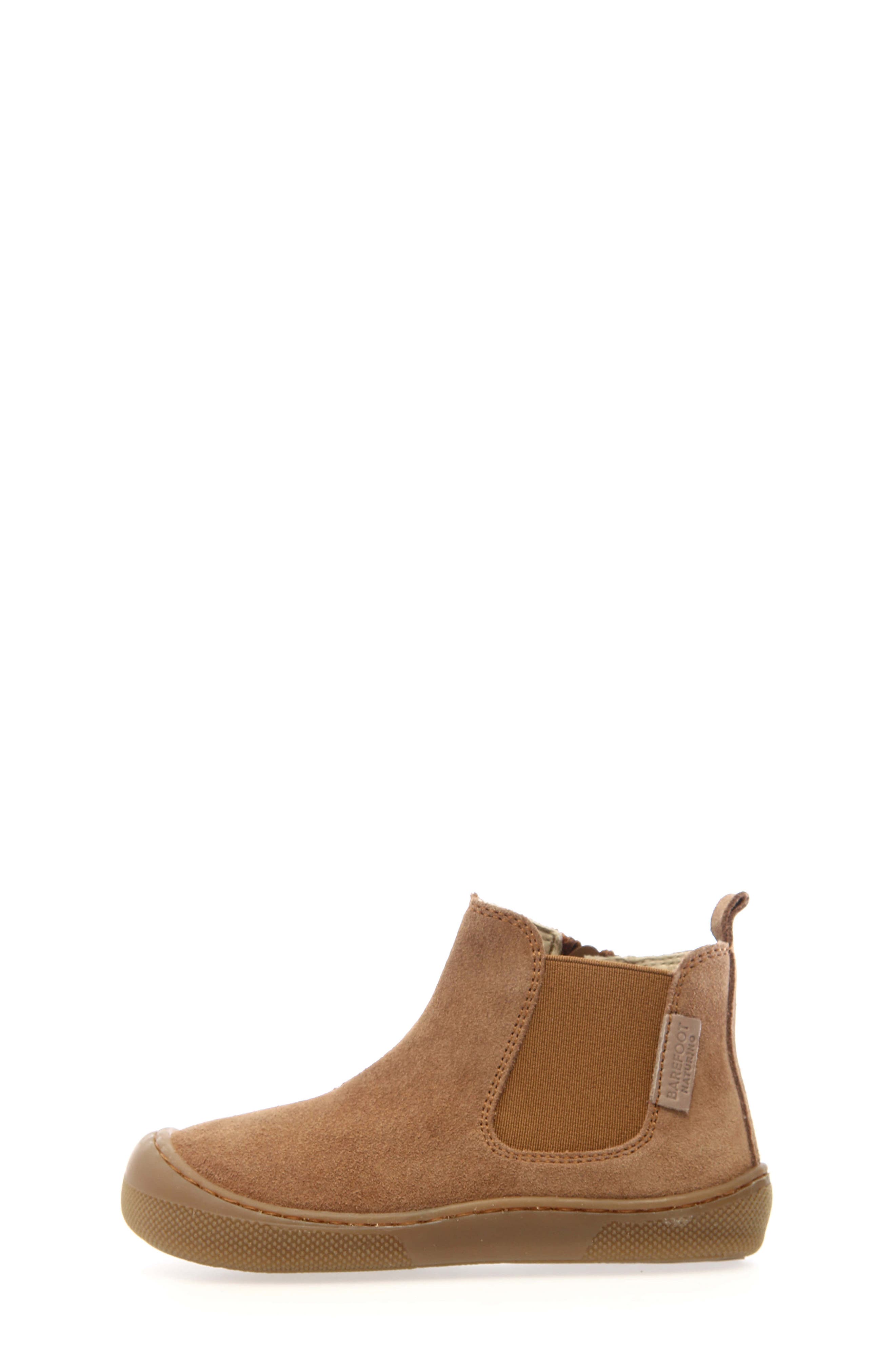 Kids' Glitty Barefoot Chelsea Boot, Alternate, color, BROWN