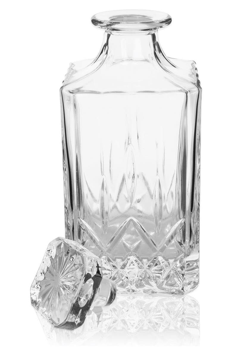 Admiral Crystal Liquor Decanter, Main, color, WHITE