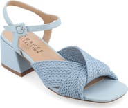 Journee Collection Zerlina Knit Block Heel Sandal