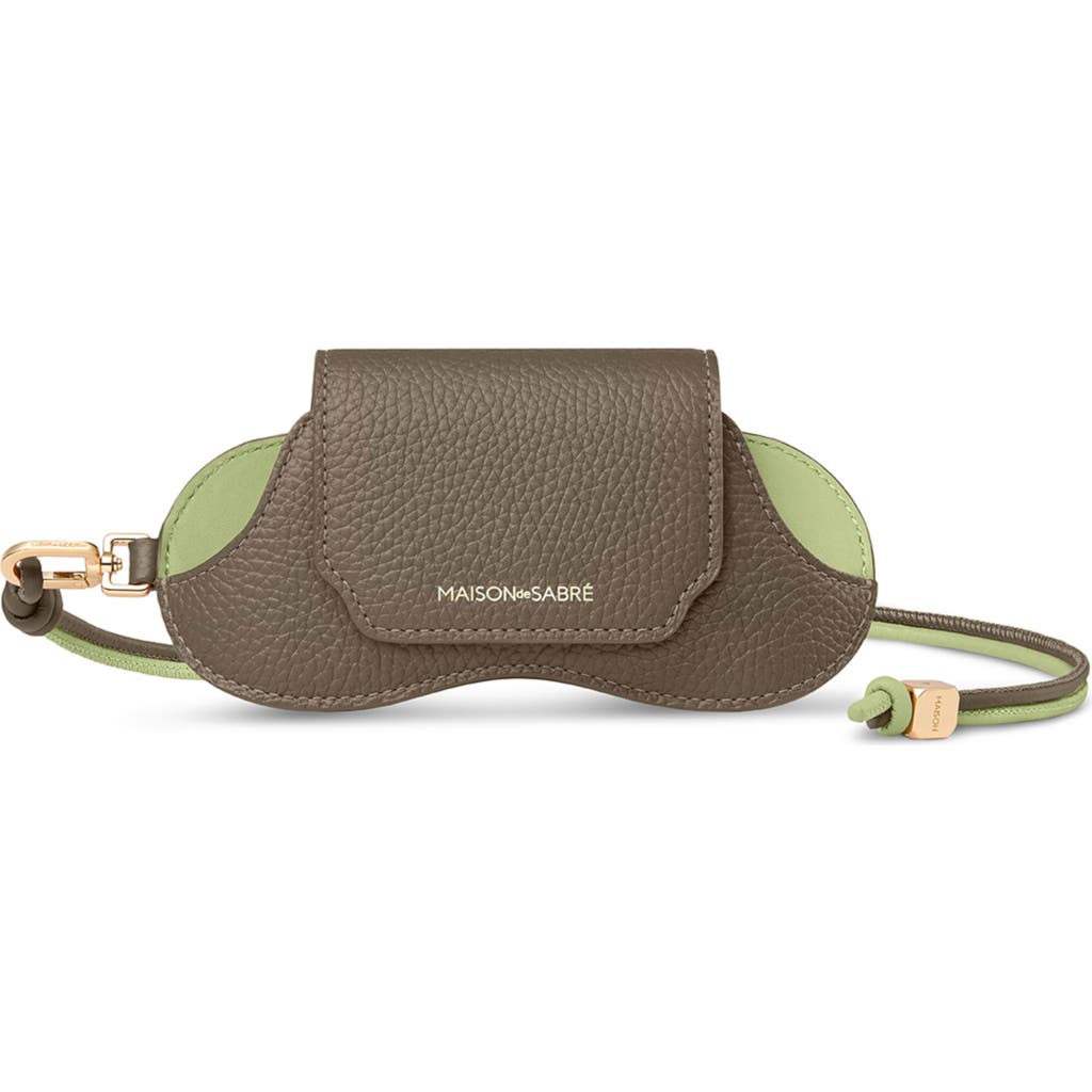 Maison De Sabre Maison De Sabré Leather Sunglasses Sling Case In Brown