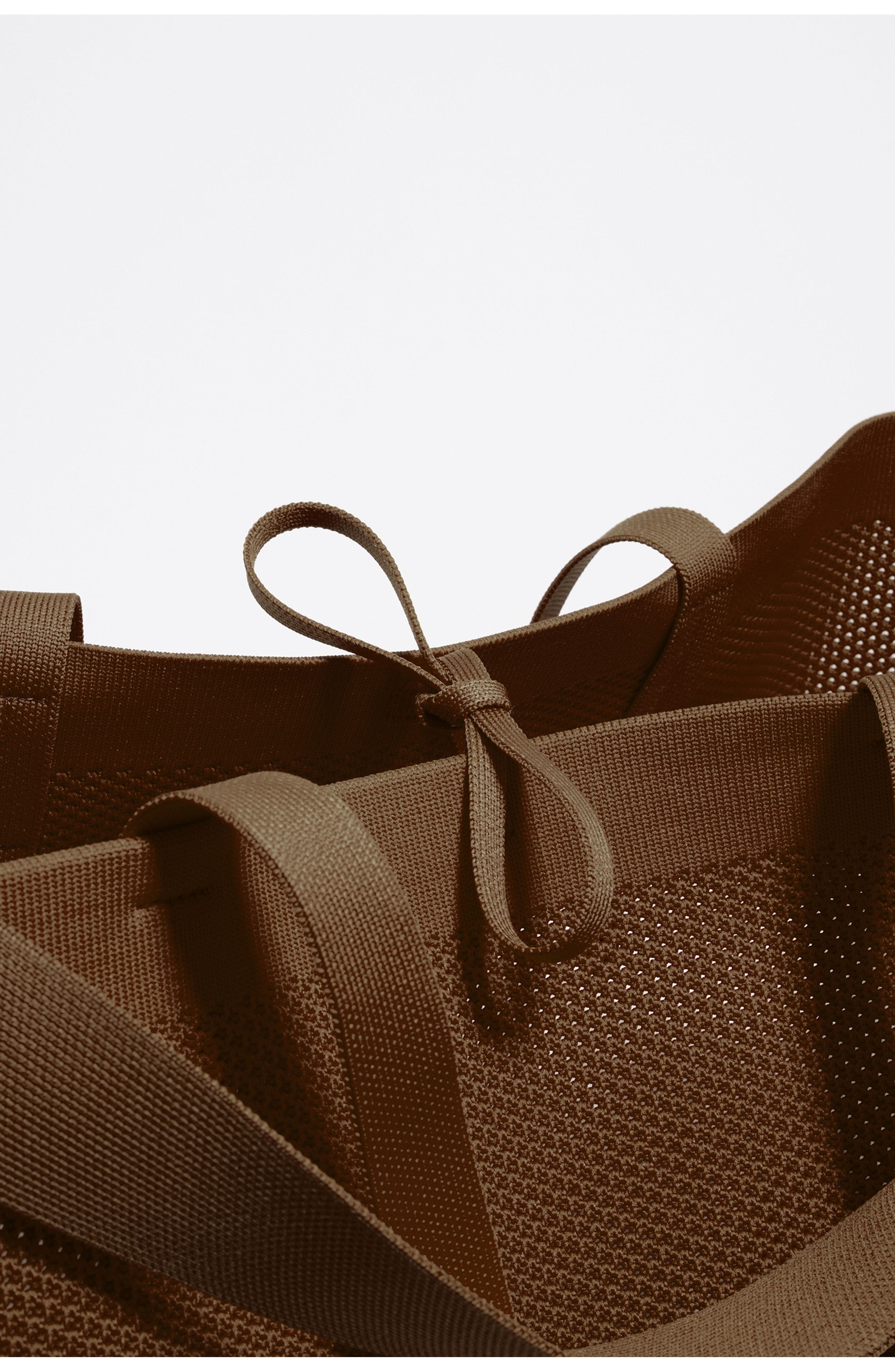 Large Flyknit Shopper Bag, Alternate, color, BROWN