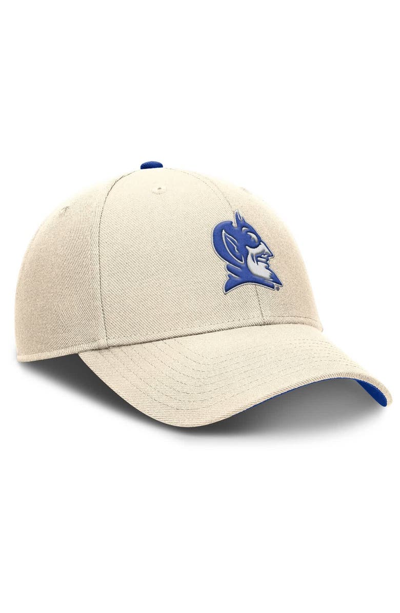 Nike Men's Nike Natural Duke Blue Devils Rise Legacy Adjustable Hat, Alternate, color, Natural