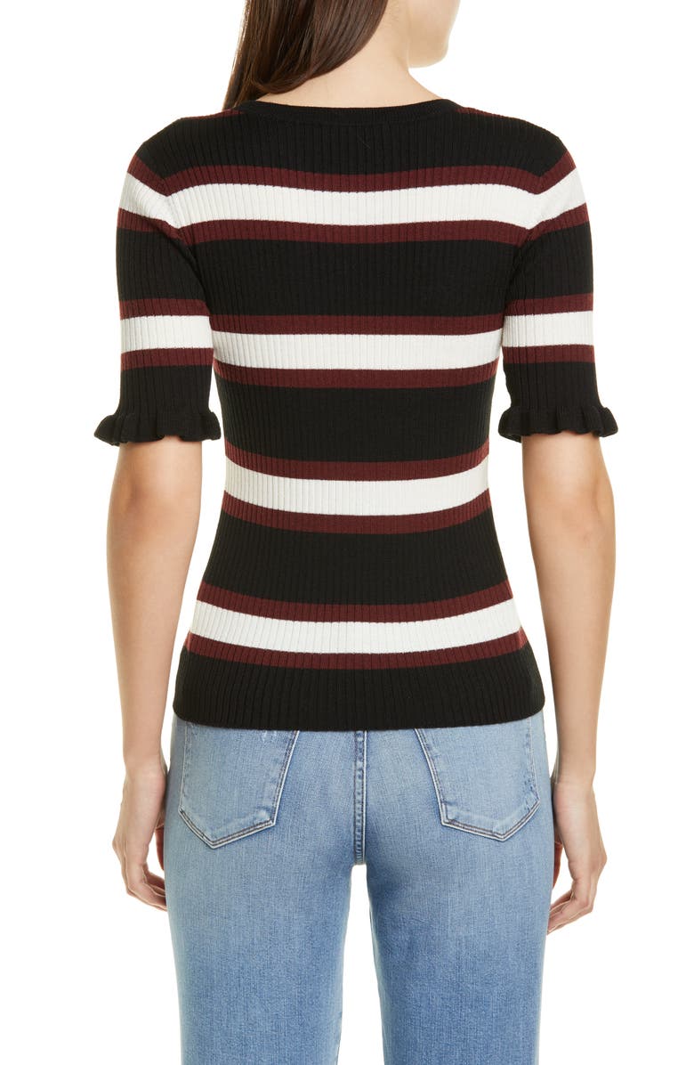 FRAME '70s Ruffle Cuff Wool Blend Sweater, Alternate, color,