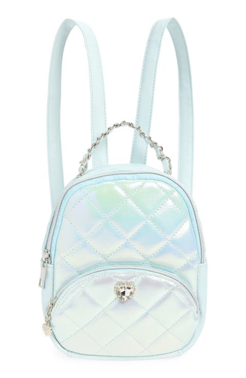 Kids' Holo Heart Quilted Backpack
