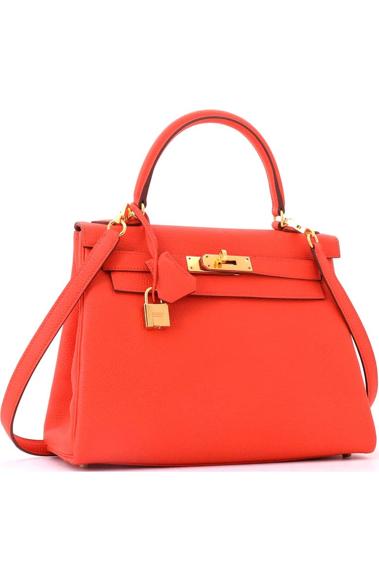 Pre-Owned Hermes Kelly Handbag Orange Togo with Gold Hardware 28, Alternate, color, Capucine