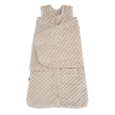 Plush Dots Velboa 3.0 TOG Sleepsack Swaddle, 3-Way Adjustable Wearable Blanket