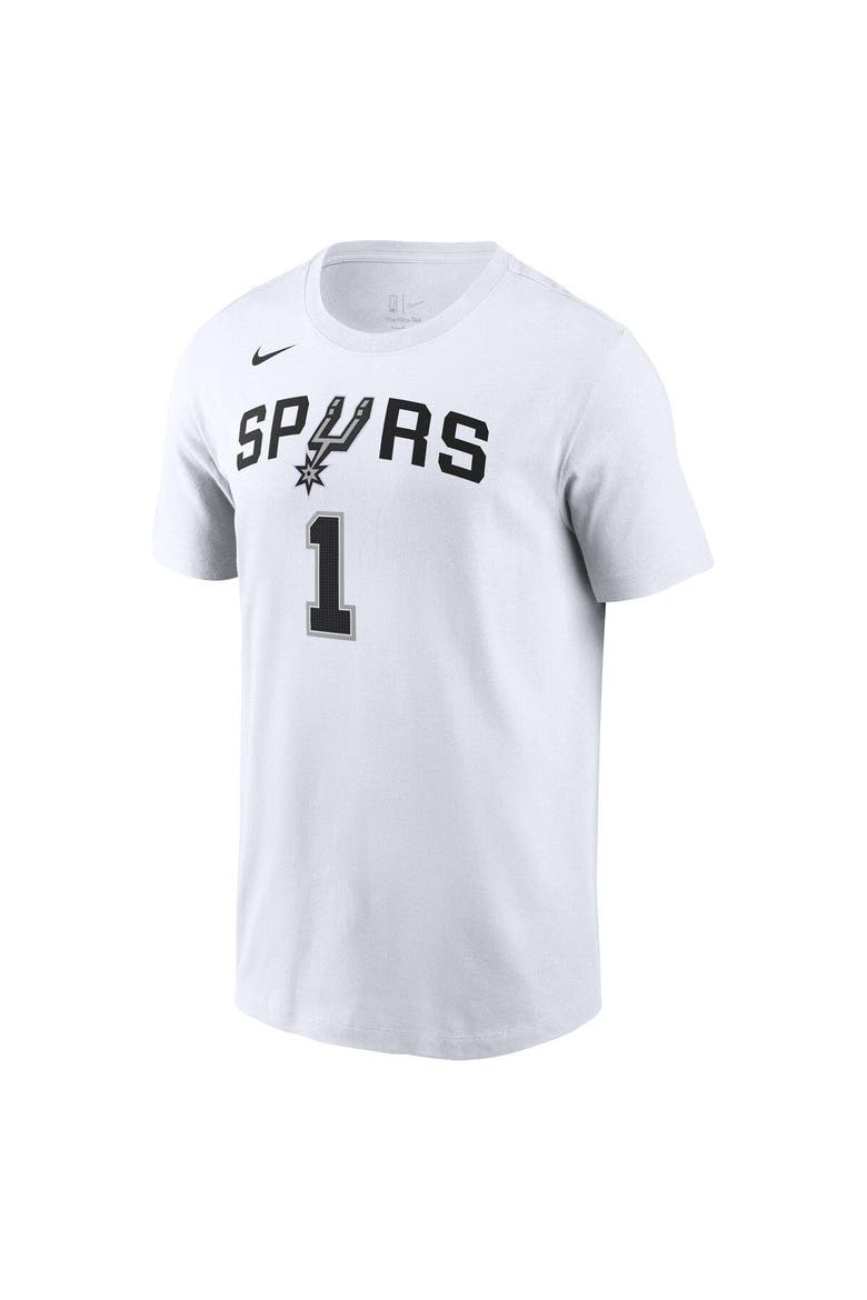 Men's Nike Victor Wembanyama White San Antonio Spurs Icon 2022/23 Name & Number T-Shirt, Alternate, color, White