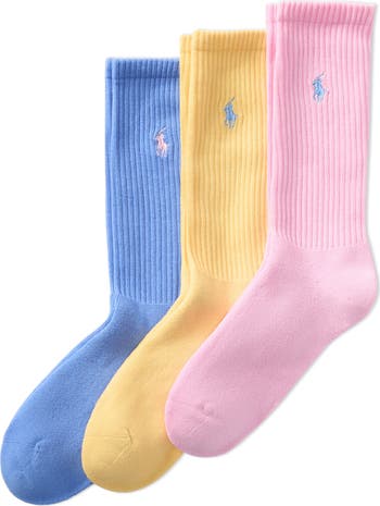 【Polo Ralph Lauren】★ソックス★ Women's 3-Pk. Crew Socks Polo Bear Crew Sock 3-Pack