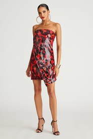 HALSTON Ari Dress In Printed Sequin