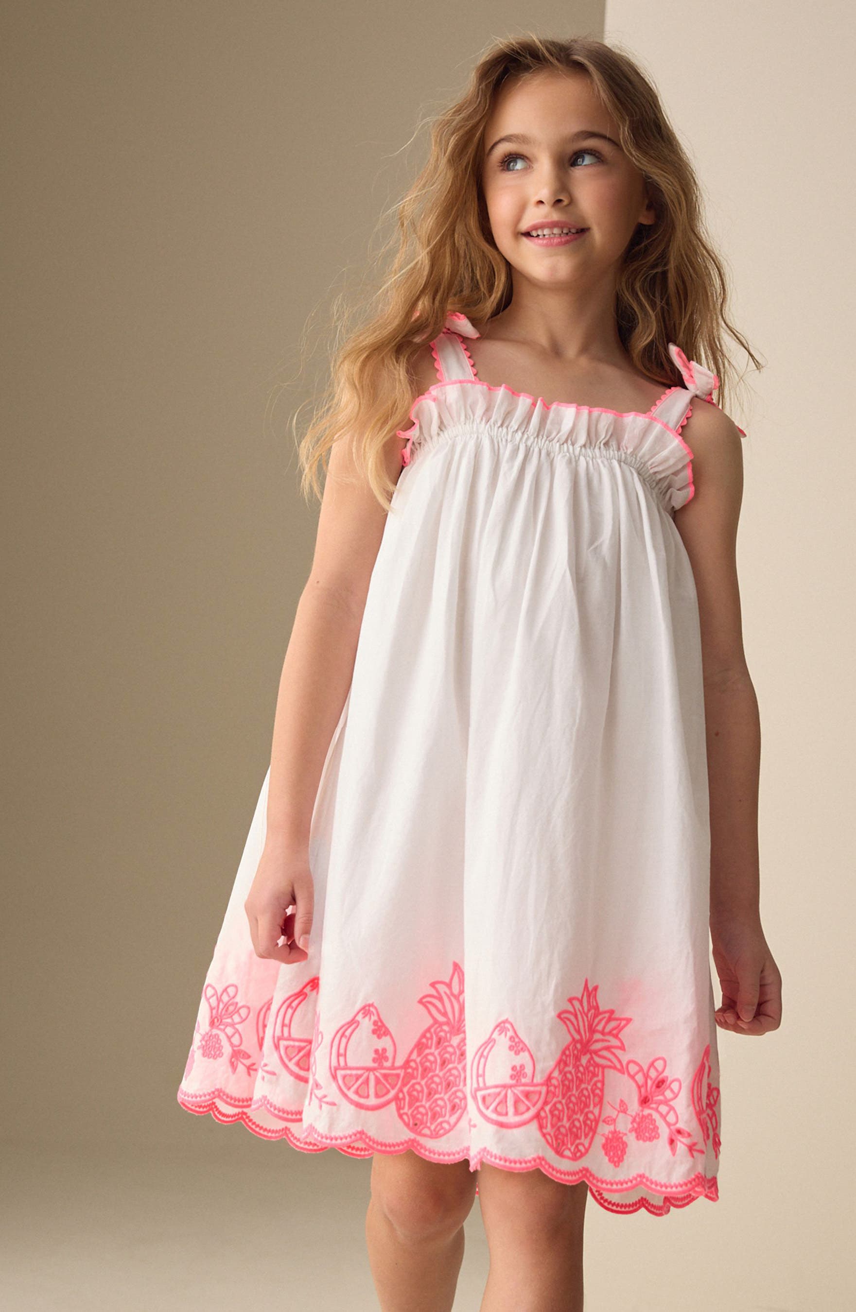 Kids' Embroidered Trim Sundress (Women) | Nordstrom