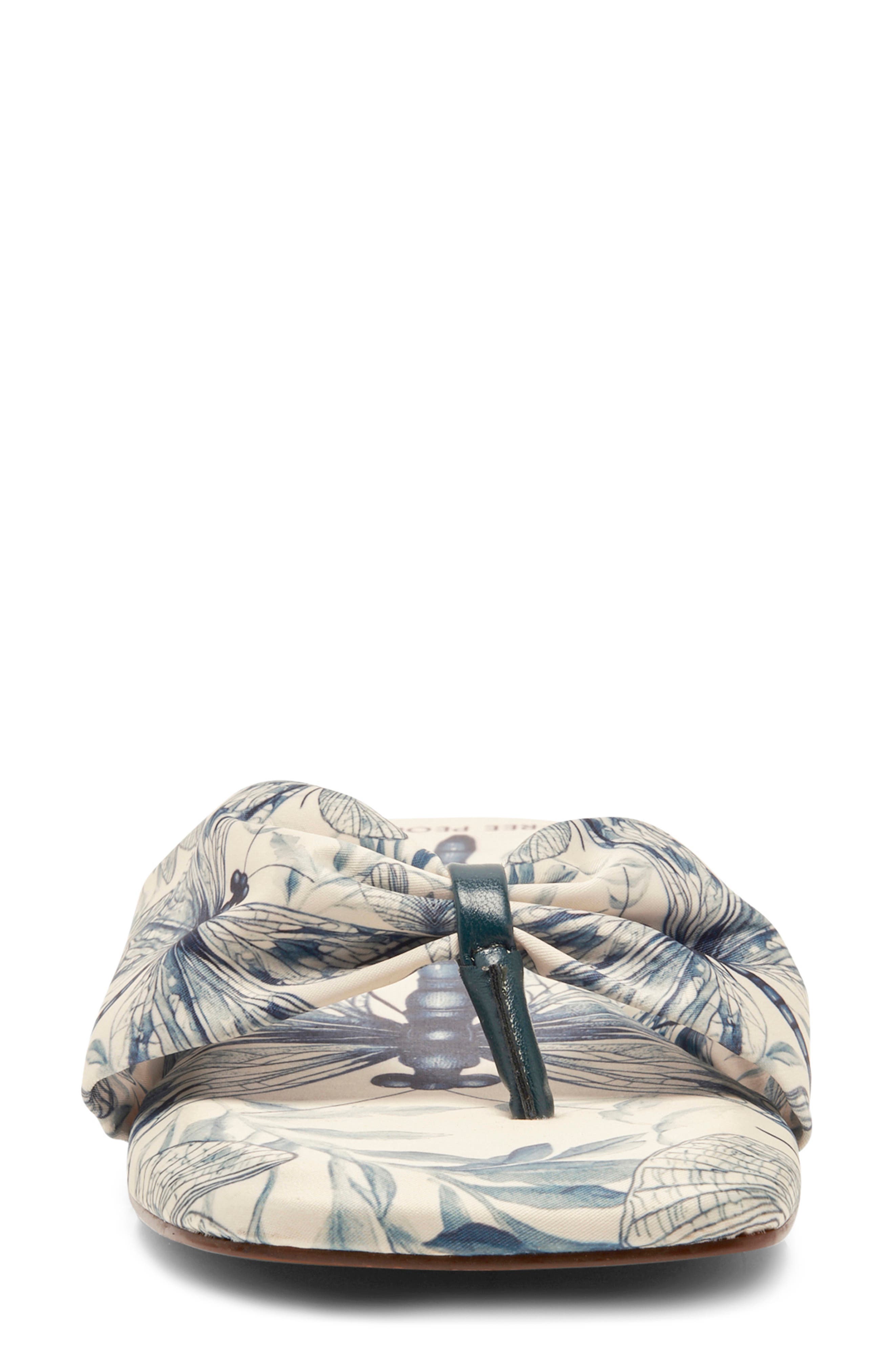 Free People Tia Print Slide Sandal, Alternate, color, Dragonfly Bandana