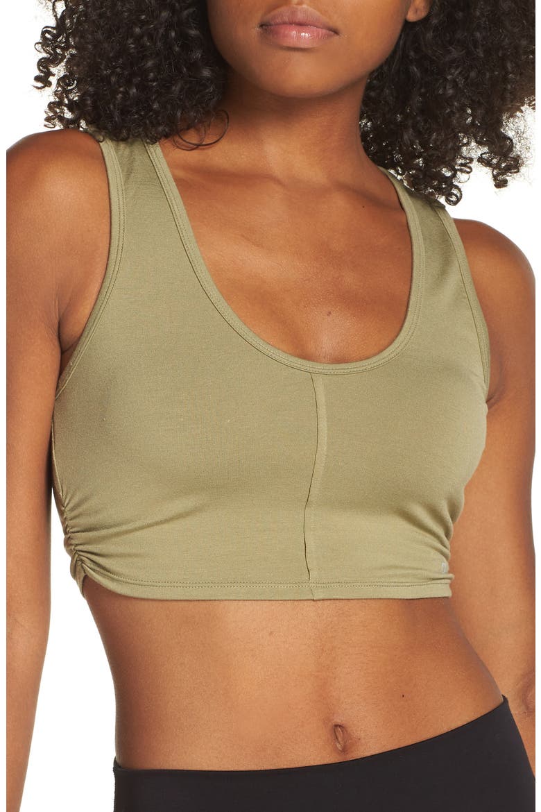 Delicate Twisted Sports Bra Tank, Main, color, OLIVE