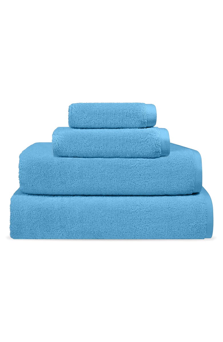 DePera Puresoft Set of 2 Turkish Cotton Bath Towels, Alternate, color, Seaglass