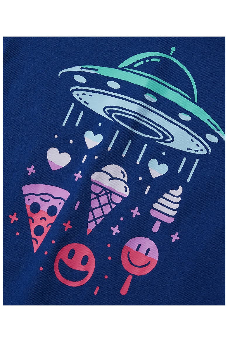 Girls Graphic Tee, Alternate, color, Midnight Blue Space
