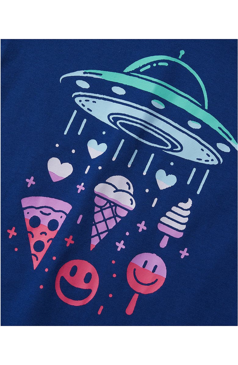 Lands' End Girls Graphic Tee, Alternate, color, Midnight Blue Space