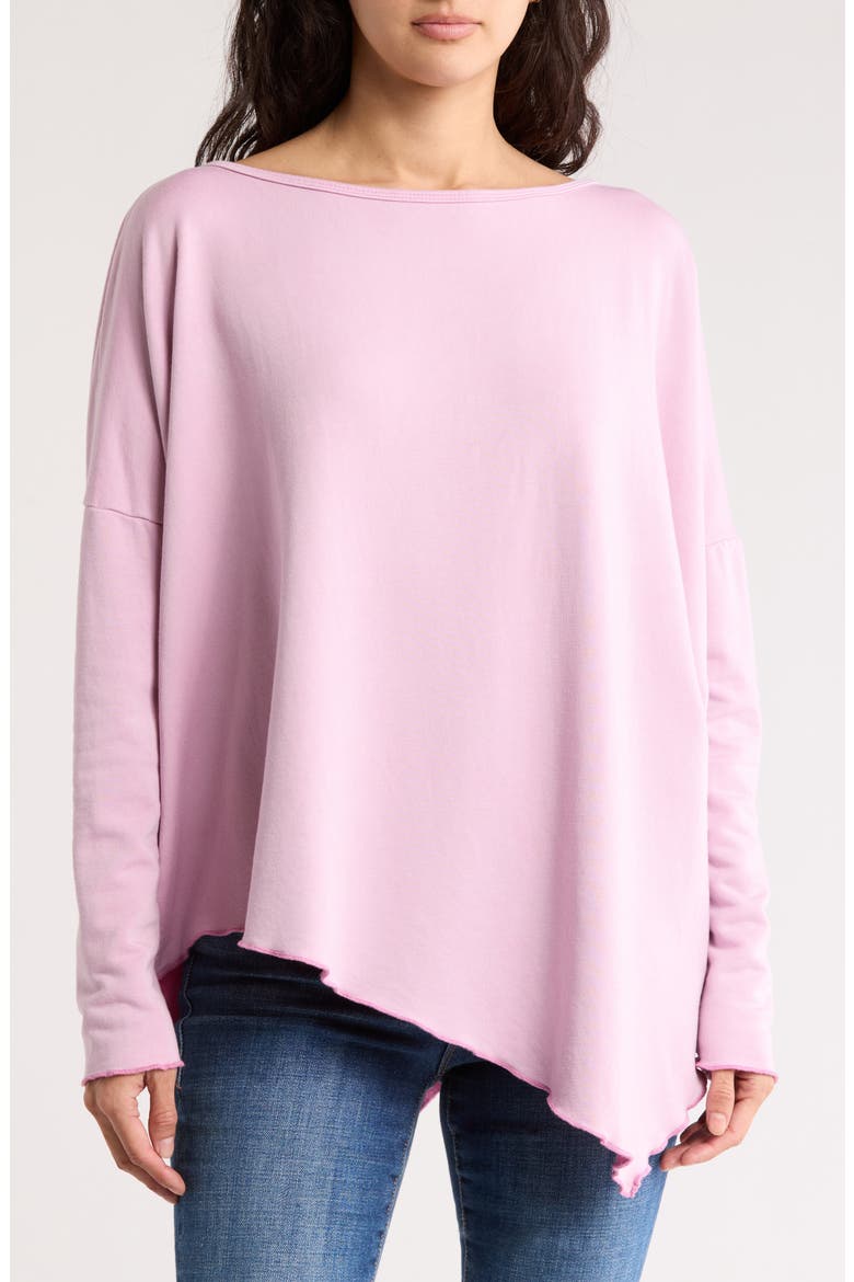 Asymmetric Hem Sweater, Main, color, LAVENDER