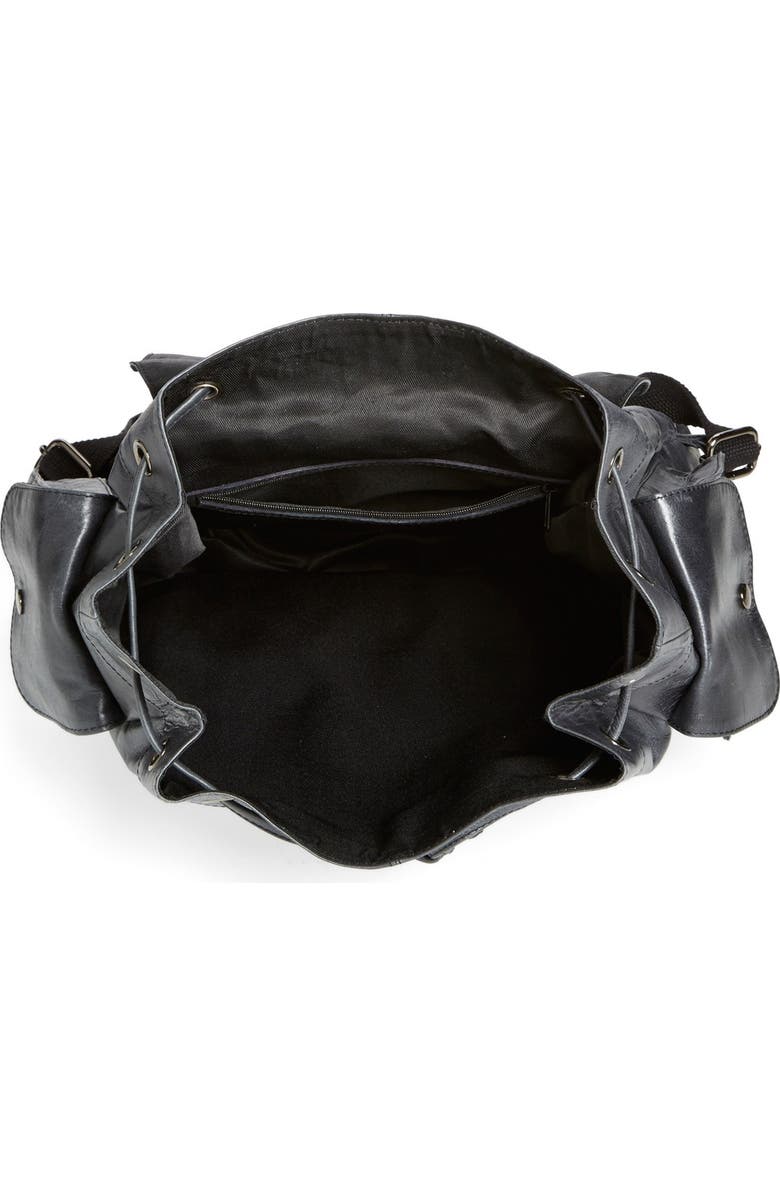 Topman Leather Backpack, Alternate, color,