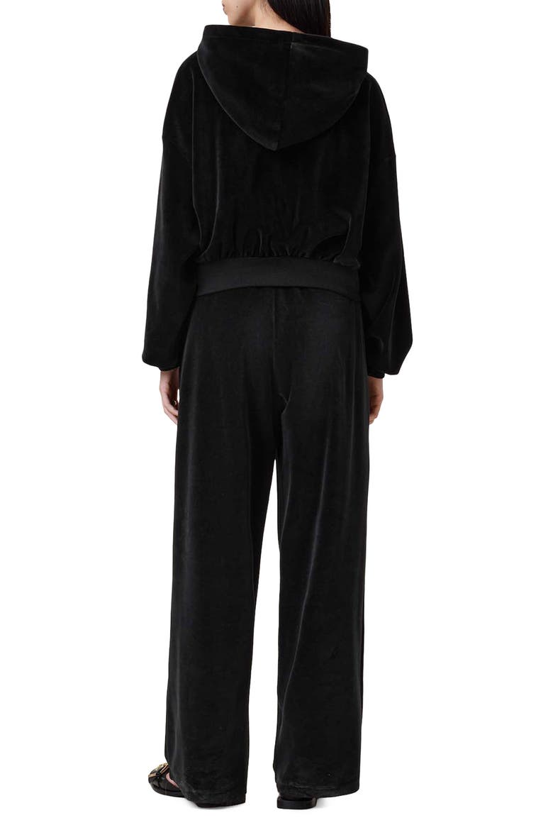 Vin Velvet Sweatpants, Alternate, color, BLACK