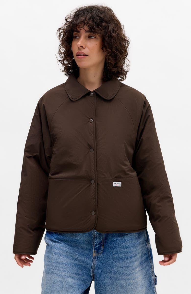 BDG Urban Outfitters Reversible Fleece & Nylon Jacket, Alternate, color, Cream