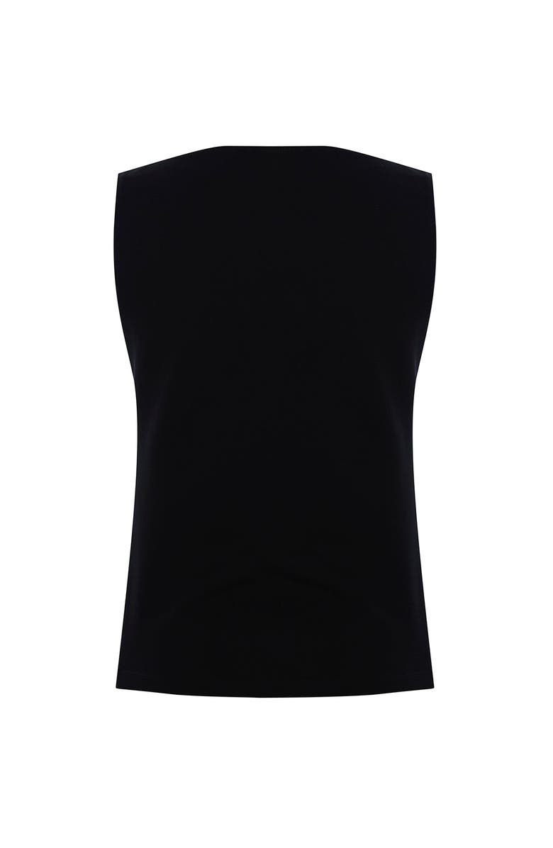 Exquise Chelsea Boat Neck Sleeveless Knit Blouse, Alternate, color, Black