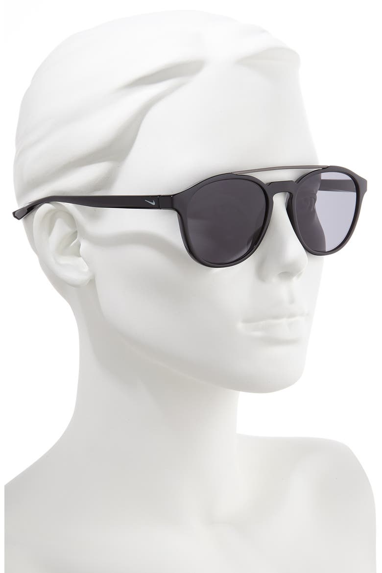 Kismet 54mm Round Sunglasses, Alternate, color, BLACK/DARK GREY