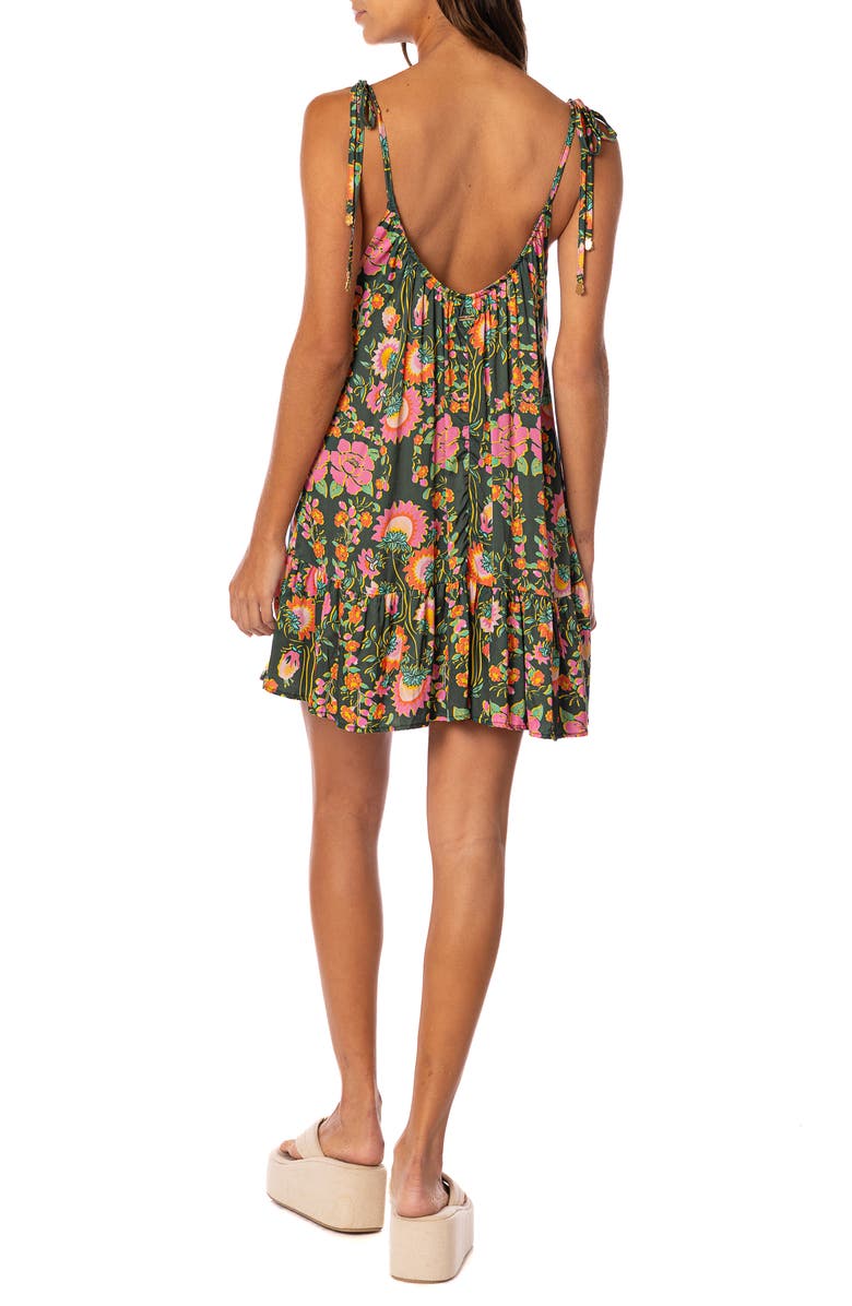 Maaji Arabian Nights Magnolia Cover-Up Dress, Alternate, color, Medium Green