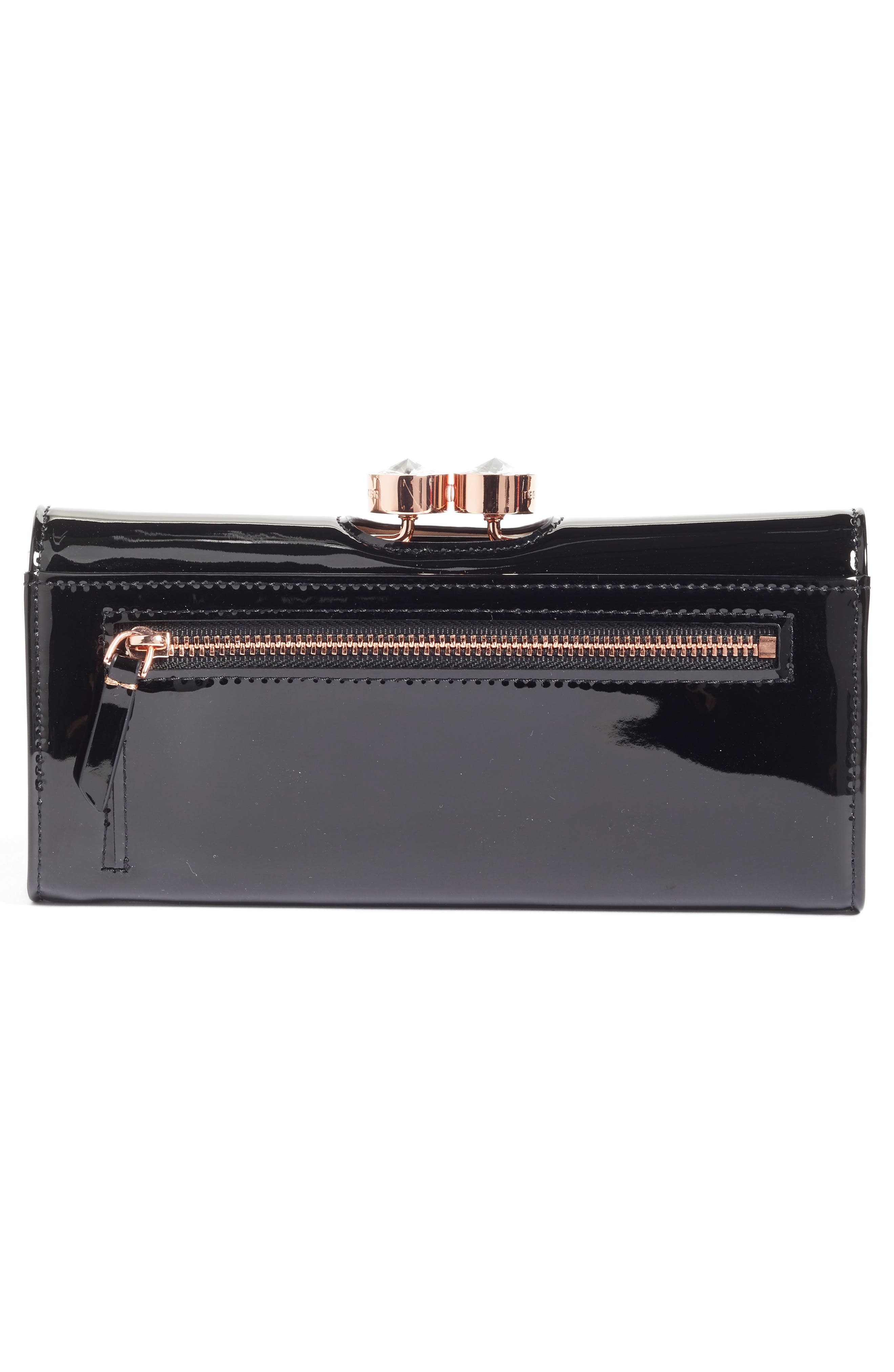 Merlow Leather Matinée Wallet (Nordstrom Exclusive), Alternate, color, BLACK