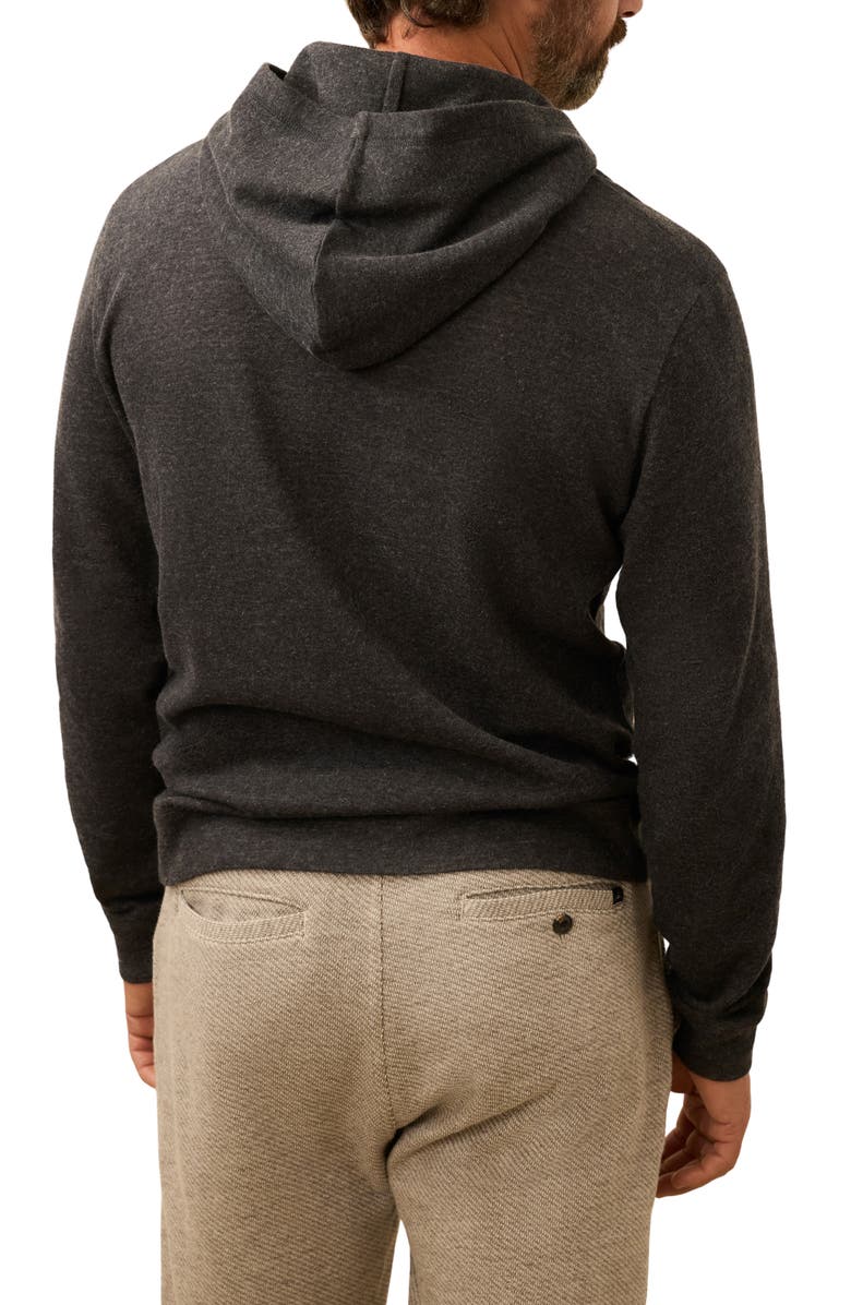 Faherty Aspen Lounge Cotton Blend Hoodie, Alternate, color, Coal Smoke Melange