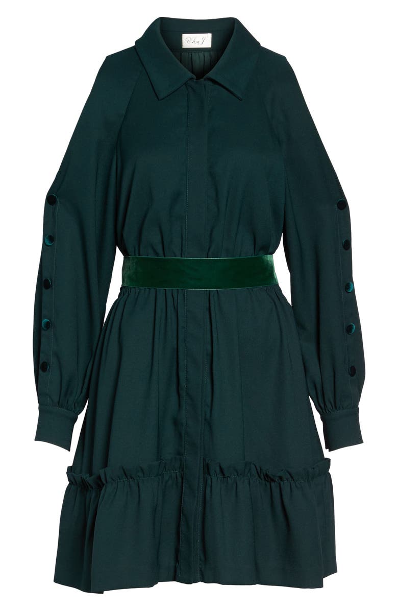 Eliza J Cold Shoulder Shirtdress, Alternate, color, 