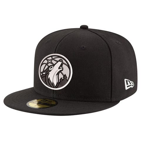 Men's New Era Black/White Minnesota Timberwolves 59FIFTY Fitted Hat