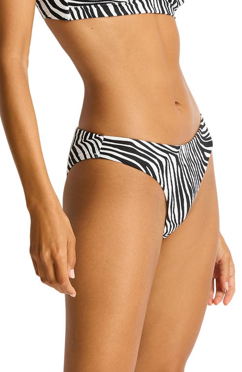 Sea Level Zebralis Rio Bikini Bottoms In Black
