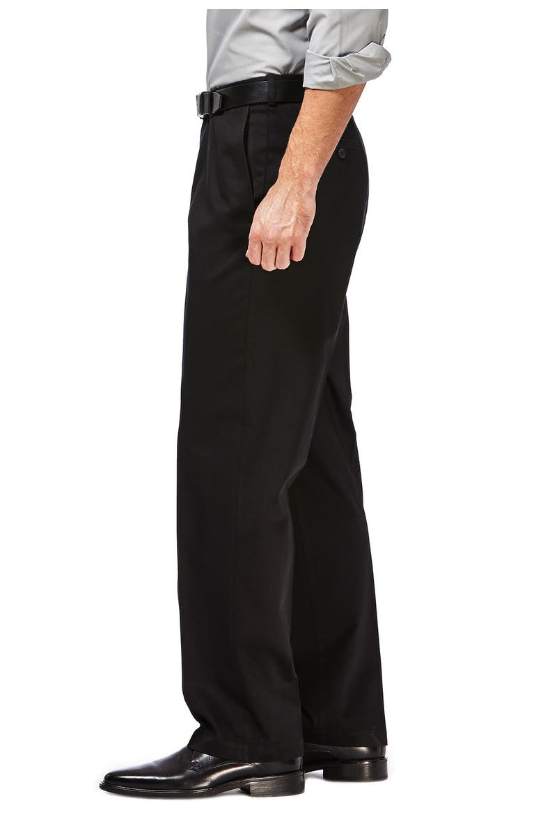 HAGGAR Premium No Iron Khaki Classic Fit Pant, Alternate, color, Black