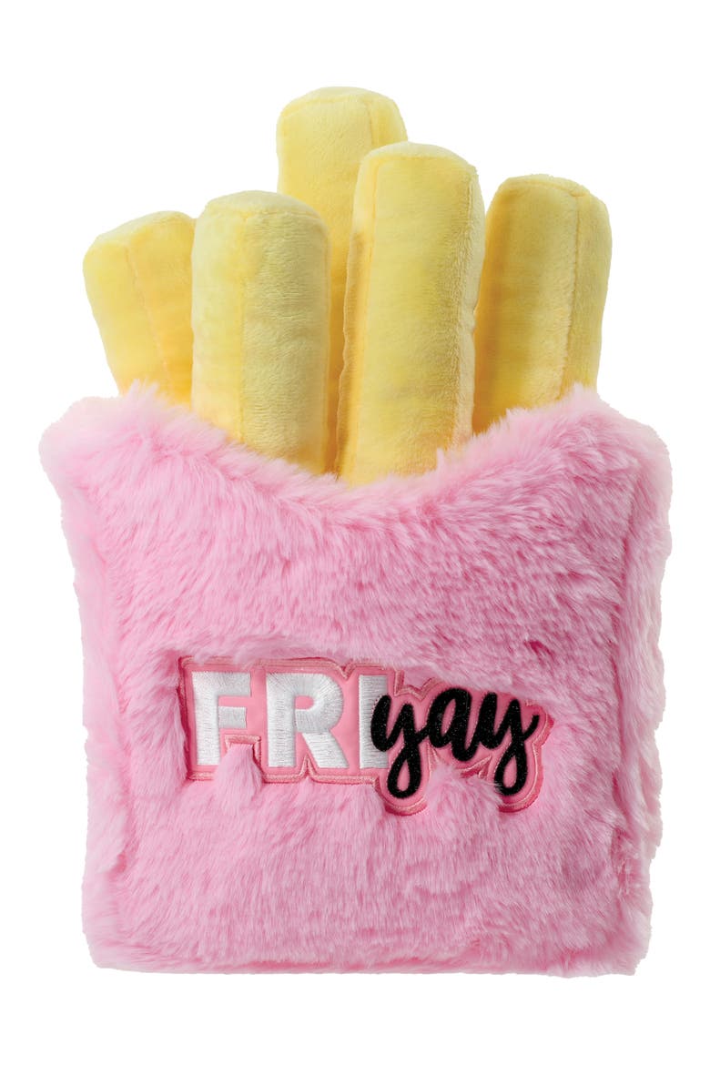 Friyay Fries Pillow, Main, color, PINK