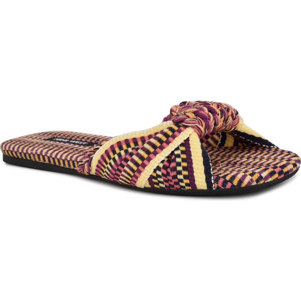 Shop Nine West Lalta Slide Sandal In Dark Red