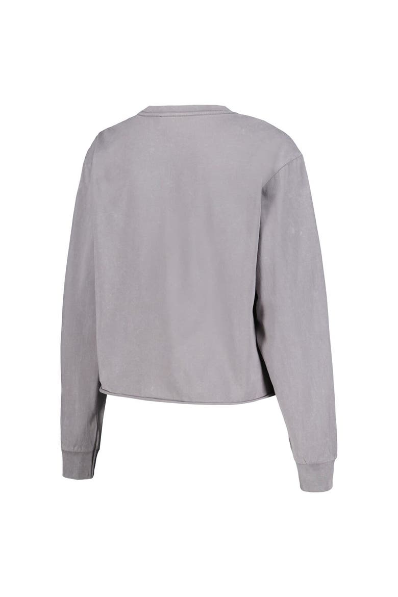 Women's The Wild Collective  Gray Phoenix Suns Band Cropped Long Sleeve T-Shirt, Alternate, color, Gray