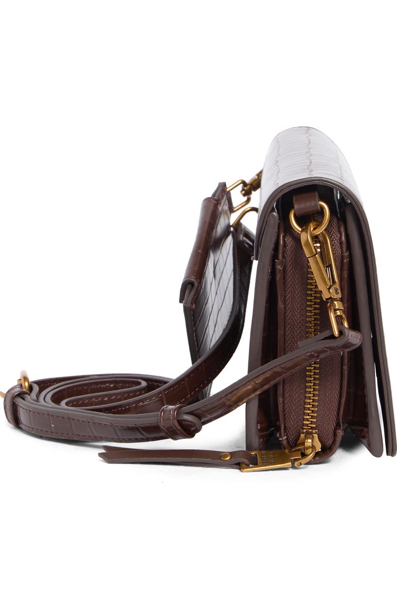 Steve Madden Siena Crossbody Bag, Alternate, color, Chocolate Croco