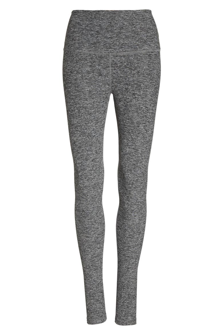 High Waist Leggings, Alternate, color, BLACK SPACE DYE