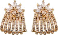 Panacea Crystal Flower Top Multirow Earrings