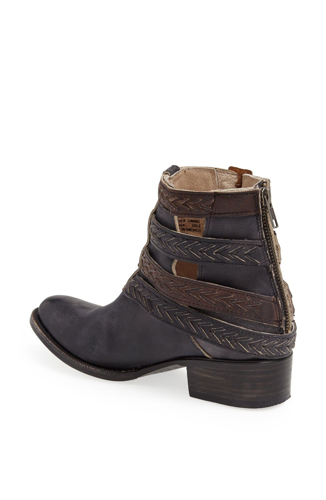 'Roper' Belted Bootie, Alternate, color, BLACK